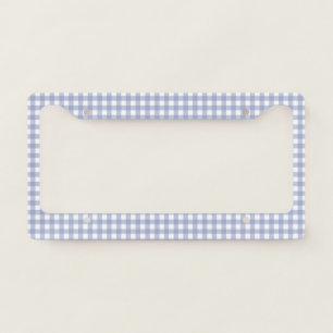 Faye & Lauren Blue Gingham  License Plate Frame