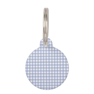 Faye & Lauren Blue Gingham Pet ID Tag