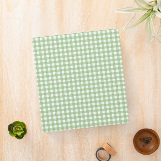 Faye & Lauren Green Gingham 3 Ring Binder