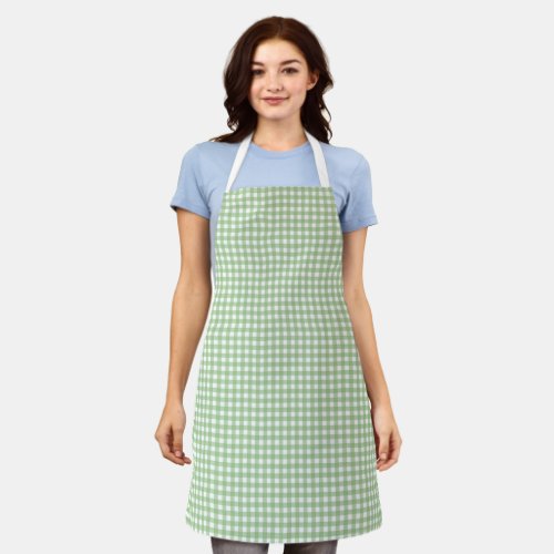 Faye  Lauren Green Gingham Apron