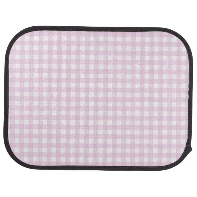 Faye & Lauren Pink Gingham Car Floor Mat (Rear)