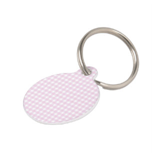 Faye & Lauren Pink Gingham Pet ID Tag