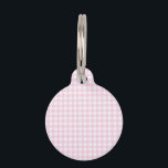 Faye & Lauren Pink Gingham Pet ID Tag<br><div class="desc">Introducing our charming Gingham Round Pet Tag, the perfect accessory to keep your beloved furry friend safe while showcasing their unique personality. Crafted with care, these custom pet tags are designed to withstand the test of time. Create a personalized tag for your dog or cat by adding your own designs...</div>