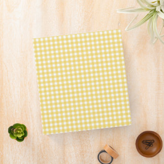 Faye & Lauren Yellow Gingham 3 Ring Binder