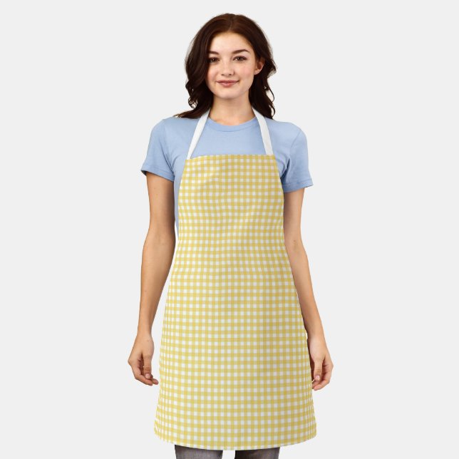 Faye & Lauren Yellow Gingham Apron (Worn)