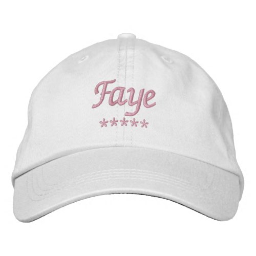 Faye Name Embroidered Baseball Cap