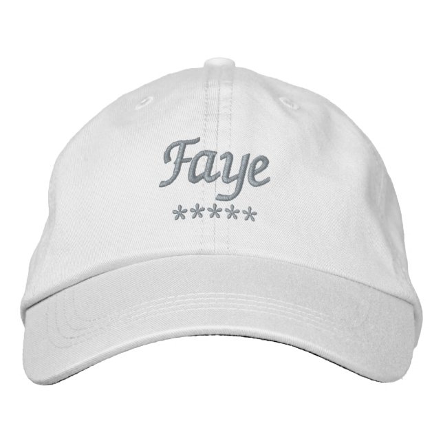 Faye Name Embroidered Baseball Cap (Front)