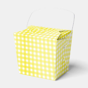Faye Yellow Gingham Favor Boxes