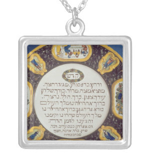 Fayeme Passover Dish,by Isaac Cohen of Pesaro Silver Plated Necklace