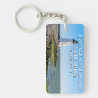 Fayerweather Island Lighthouse, Connecticut Keychain