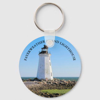 Fayerweather Island Lighthouse Connecticut Keyring