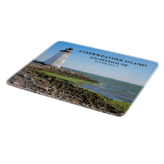 Fayerweather Island Lighthouse CT Cutting Board