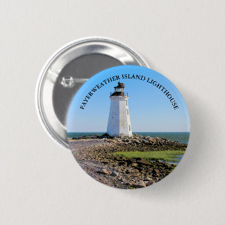 Fayerweather Island Lighthouse CT Round Pin