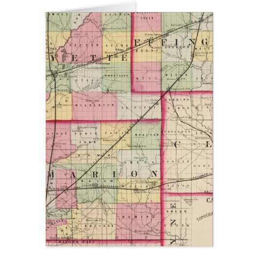 Fayette, Effingham, Marion, counties Cards (Front)