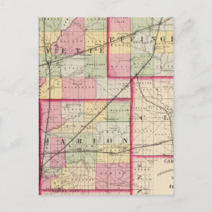 Fayette, Effingham, Marion, counties Postcard