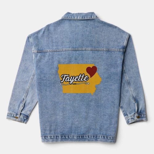 FAYETTE IOWA IA USA  Cute Souvenir Merch  US City  Denim Jacket