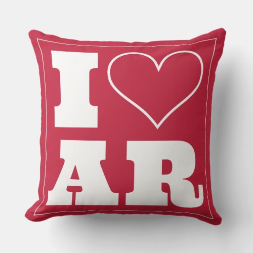 Fayetteville AR Game Day School Pride Accent Throw Pillow