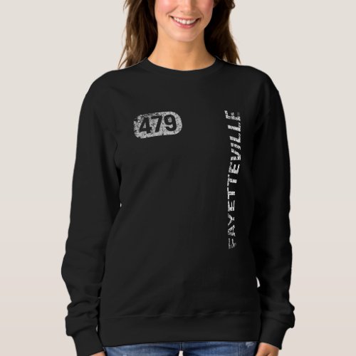 Fayetteville Arkansas 479 Area Code Vintage Retro  Sweatshirt