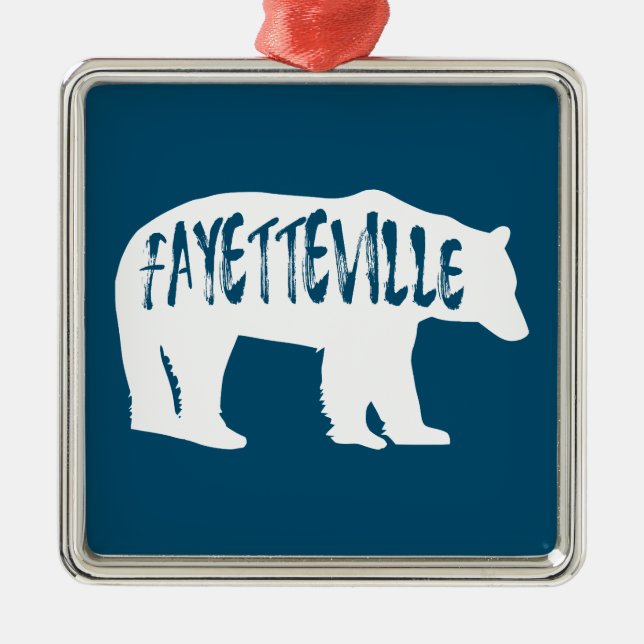Fayetteville Arkansas Bear Metal Ornament (Front)