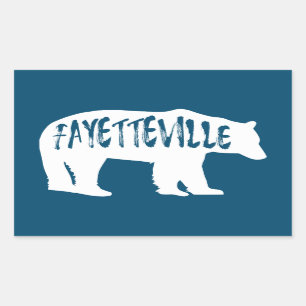 Fayetteville Arkansas Bear Rectangular Sticker