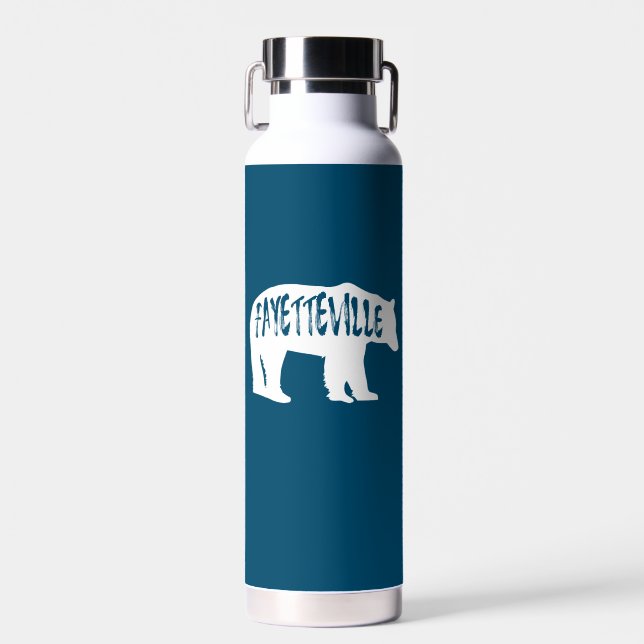 Fayetteville Arkansas Bear Water Bottle (Front)