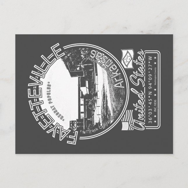FAYETTEVILLE ARKANSAS - CITY OF FAYETTEVILLE POSTCARD (Front)