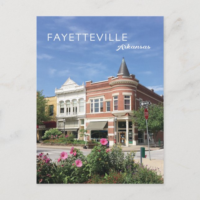 Fayetteville, Arkansas downtown square photo Postcard (Front)