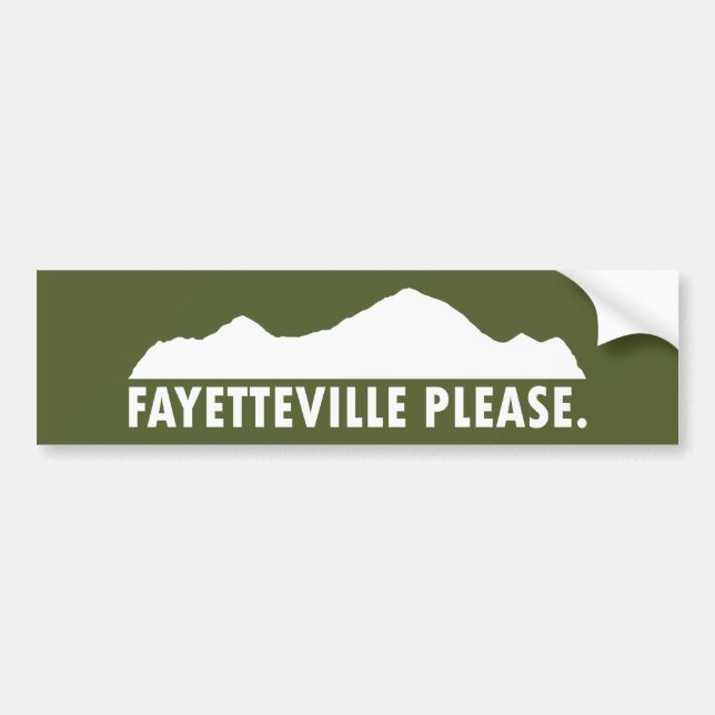 Fayetteville Arkansas Please Bumper Sticker (Front)