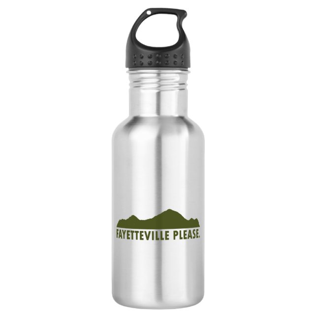 Fayetteville Arkansas Please Stainless Steel Water Bottle (Front)