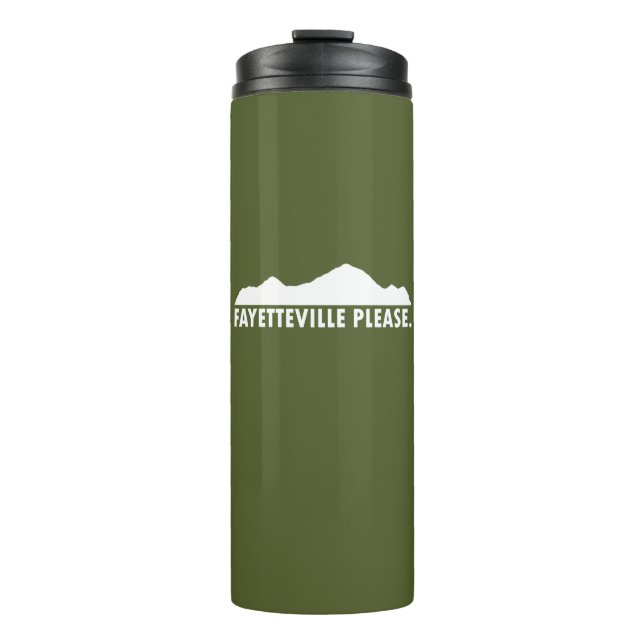 Fayetteville Arkansas Please Thermal Tumbler (Front)