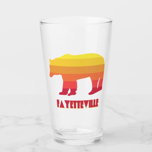 Fayetteville Arkansas Rainbow Bear Glass