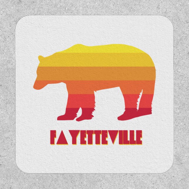 Fayetteville Arkansas Rainbow Bear Patch (Front)