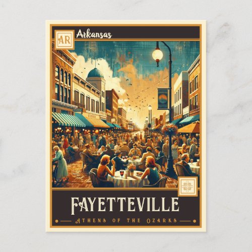 Fayetteville Arkansas  Vintage Postcard