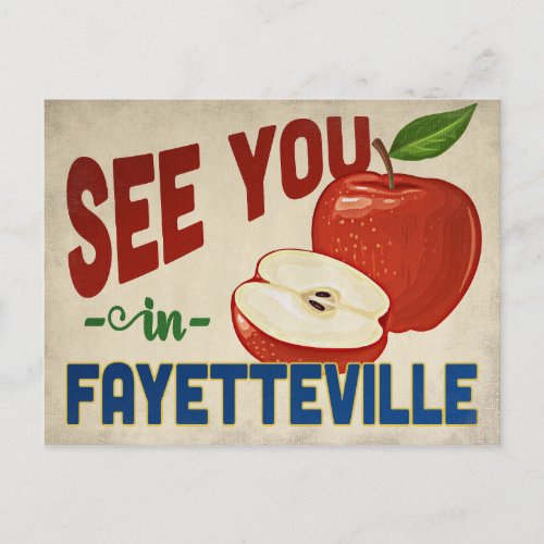 Fayetteville North Carolina Apple _ Vintage Travel Postcard