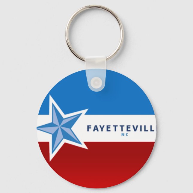 Fayetteville (North Carolina) City flag Keychain (Front)