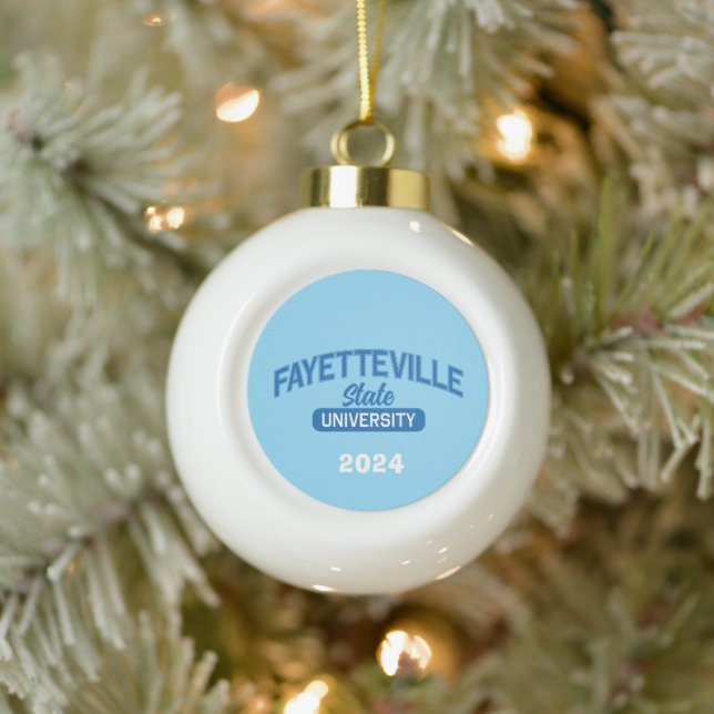 Fayetteville State University Ceramic Ball Christmas Ornament (Tree)