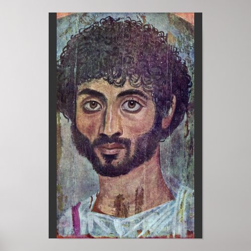 Fayum Mummy Portrait From By Rmisch_gyptischer Poster