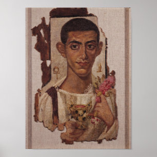 Fayum portrait of Ammonius, from Antinoe Poster