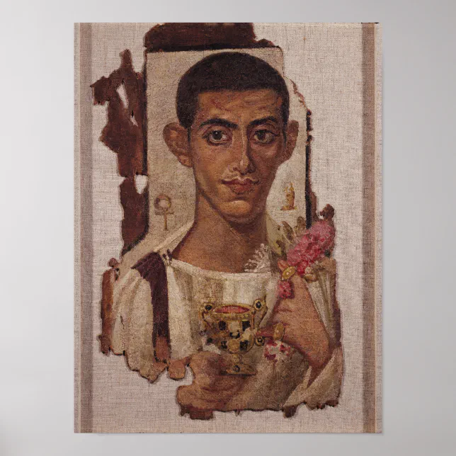 Fayum portrait of Ammonius, from Antinoe Poster | Zazzle
