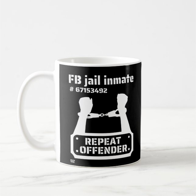"FB JAIL INMATE" funny prison inmate         Coffee Mug (Left)