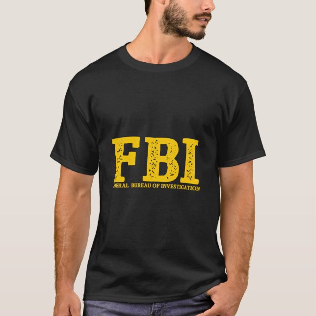 Fbi Agent Costume Federal Bureau Of Investigation T-Shirt (Front)