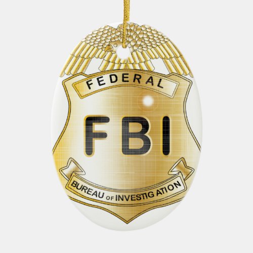 FBI Badge Ceramic Ornament