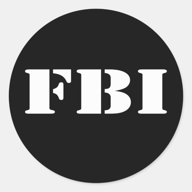 FBI CLASSIC ROUND STICKER (Front)