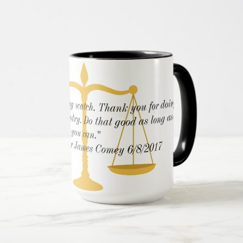 FBI Director James Comey Testimony Mug