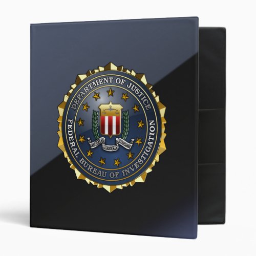 FBI Emblem 3 Ring Binder