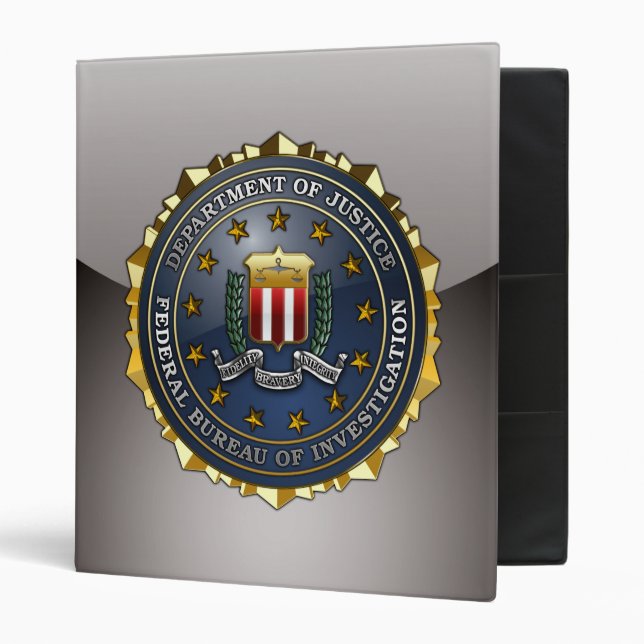 FBI Emblem 3 Ring Binder (Front/Inside)