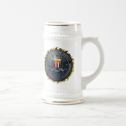 FBI Emblem Beer Stein