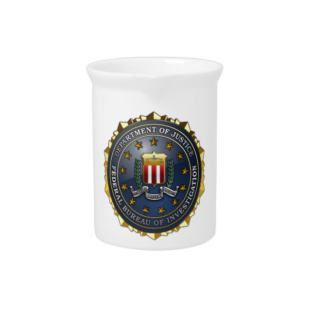 FBI Emblem Beverage Pitcher (Front)