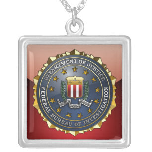 FBI Emblem Silver Plated Necklace