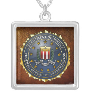 FBI Emblem Silver Plated Necklace